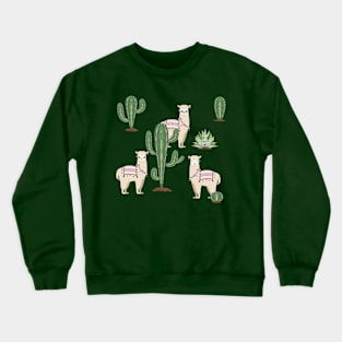 Alpaca with cacti Crewneck Sweatshirt